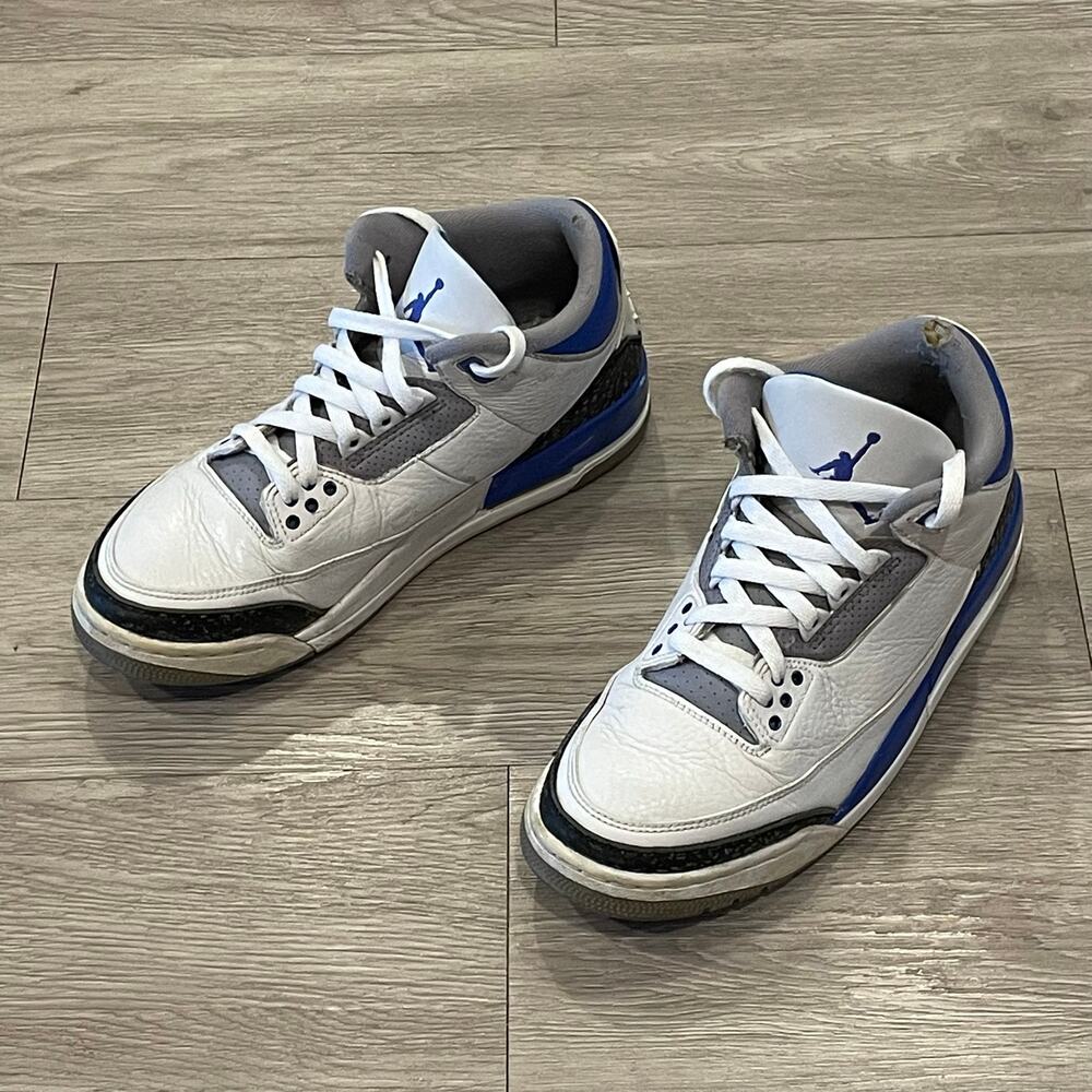 Nike Air Jordan 3 Sneakers Mens Size 8.5 Retro Mid Racer Streetwear CT8532-145